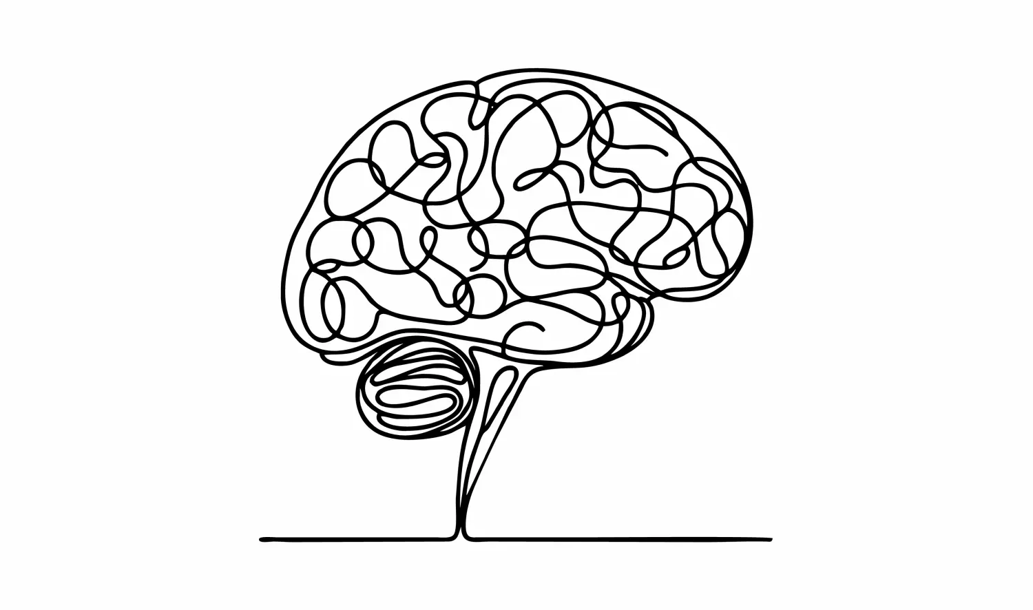 Neurobaden - Linienkunst des Gehirns